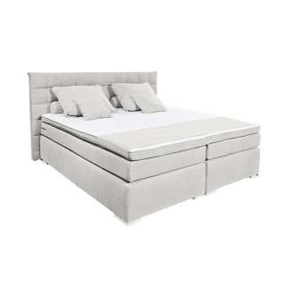 Novel BOXSPRINGBETT Velours 180/200 cm INKL. Matratze, Topper, Grau