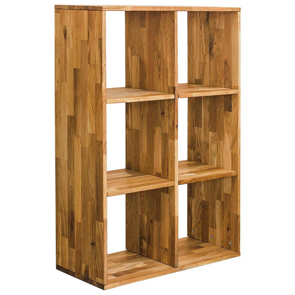 Carryhome REGAL Wildeiche massiv Braun