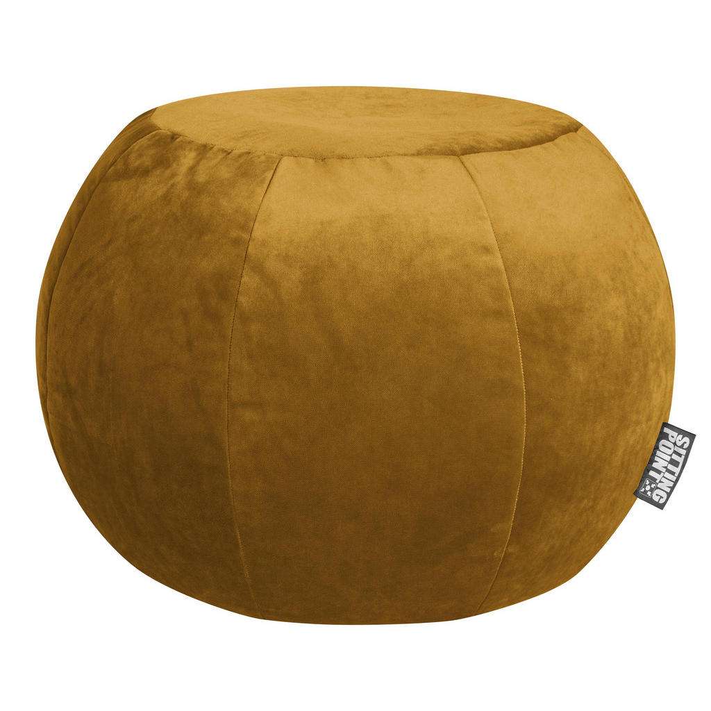 XXXL SITZSACK Samt Uni Currygelb