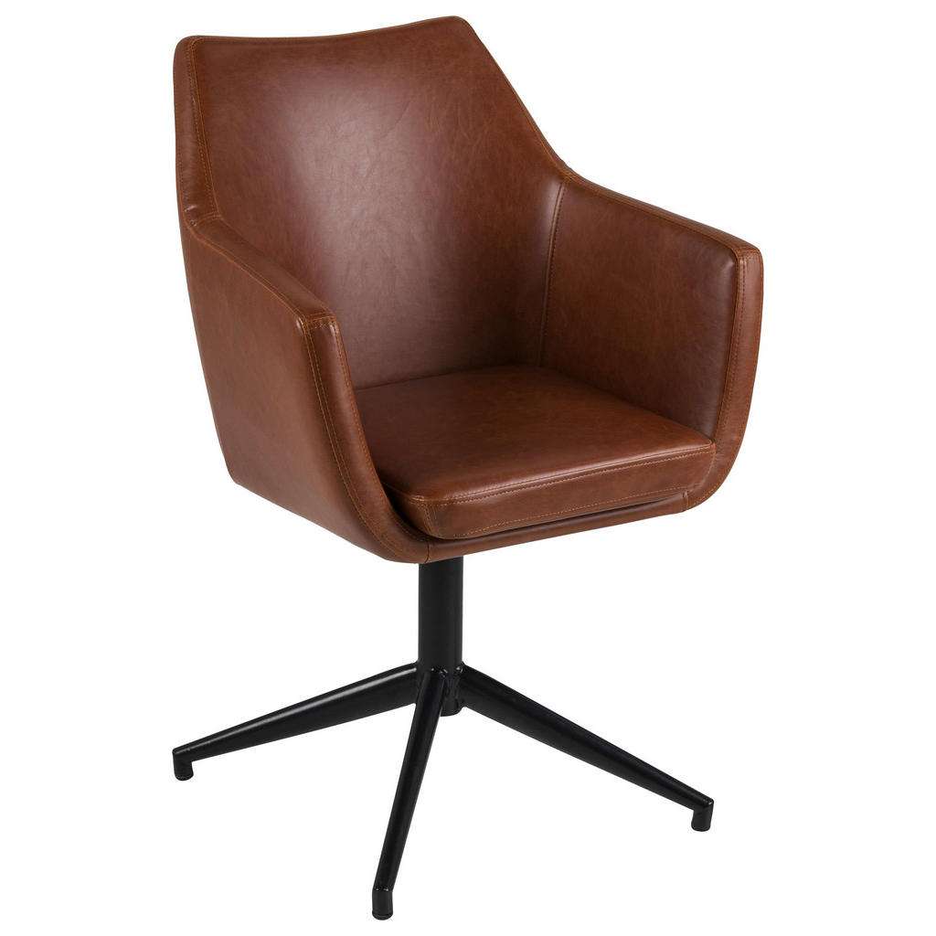Carryhome DREHSTUHL Lederlook Braun