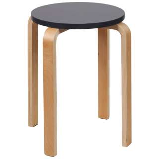 Carryhome HOCKER Birke, Pappel furniert, Sperrholz Braun