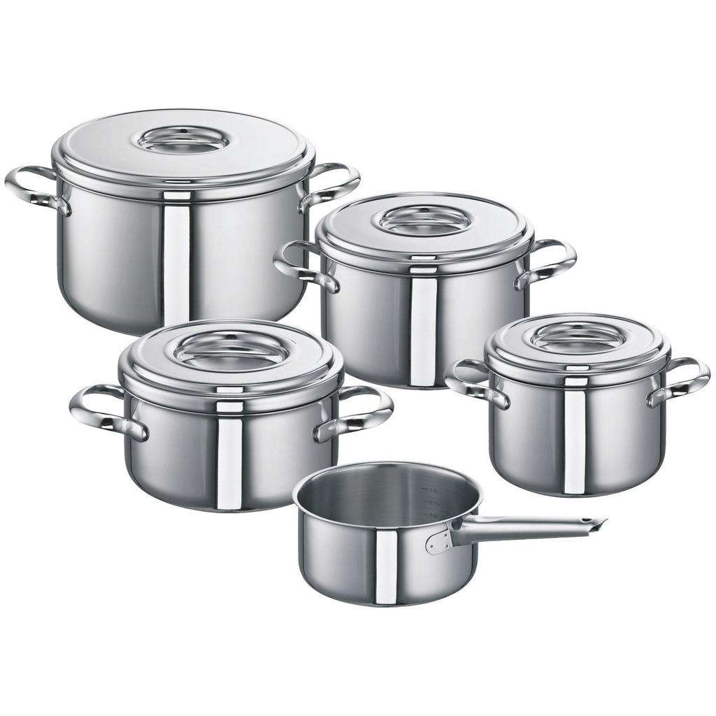 Schulte Ufer KOCHTOPFSET Edelstahl 5-teilig, Silber