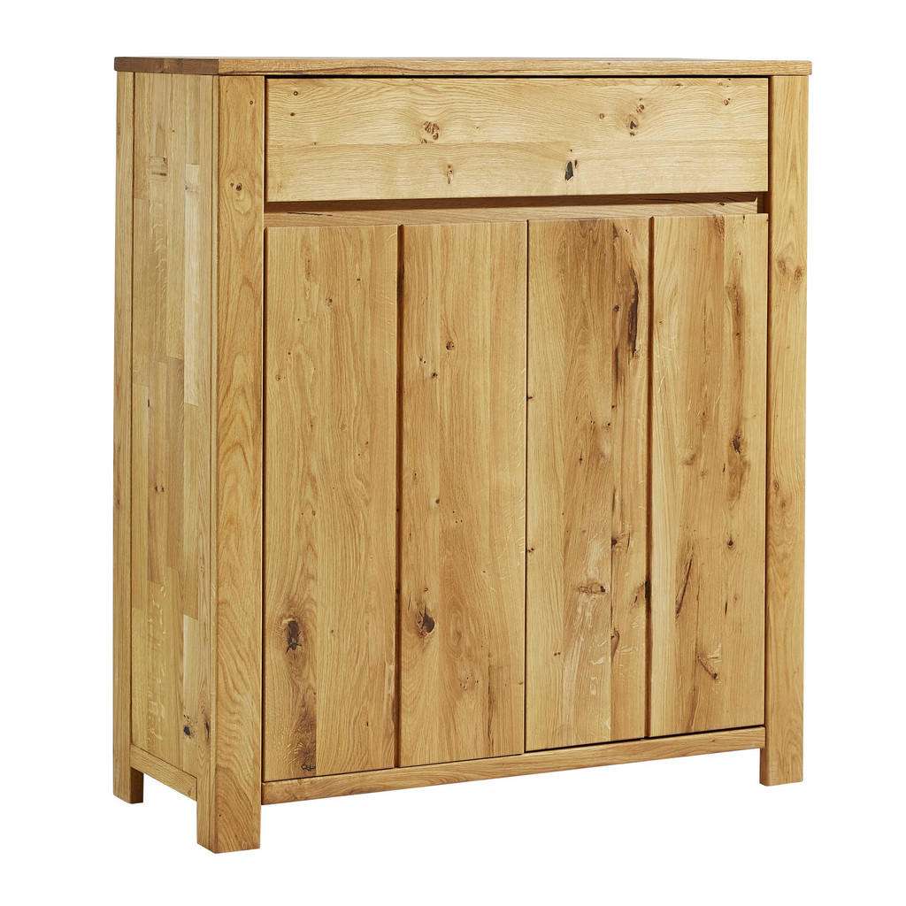 Linea Natura SCHUHSCHRANK Wildeiche massiv geölt Braun