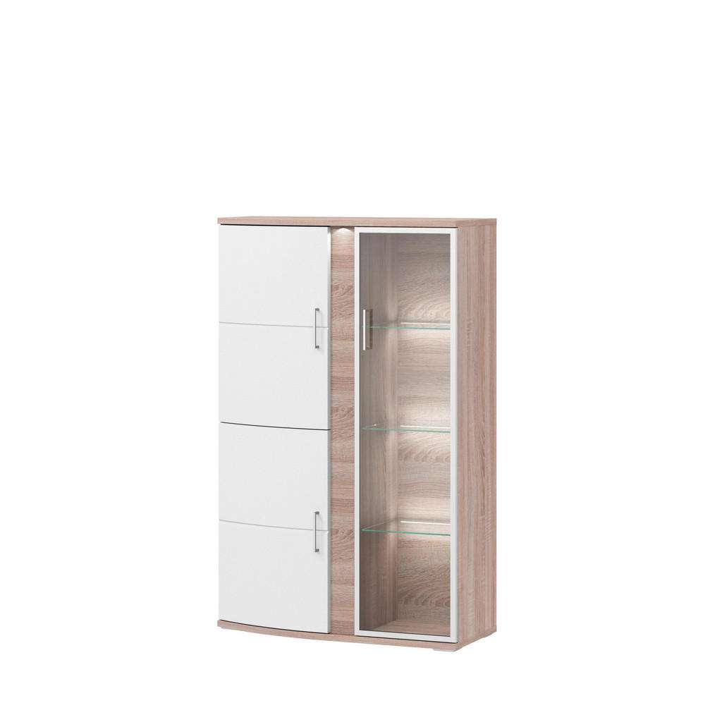 Xora VITRINE Weiß, Braun