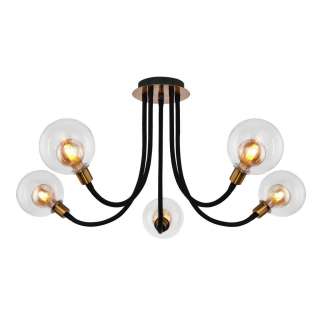 XXXL LED-DECKENLEUCHTE, Schwarz, Gold