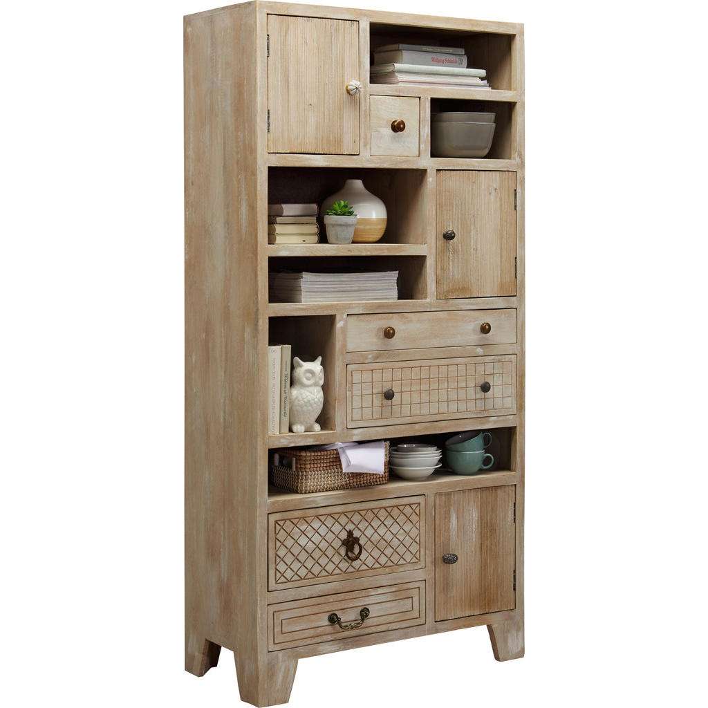 XXXL REGAL Mangoholz teilmassiv Beige