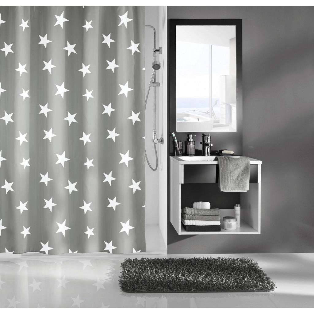 Kleine Wolke DUSCHVORHANG Grau