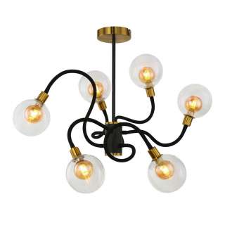 XXXL LED-HÄNGELEUCHTE, Schwarz, Gold