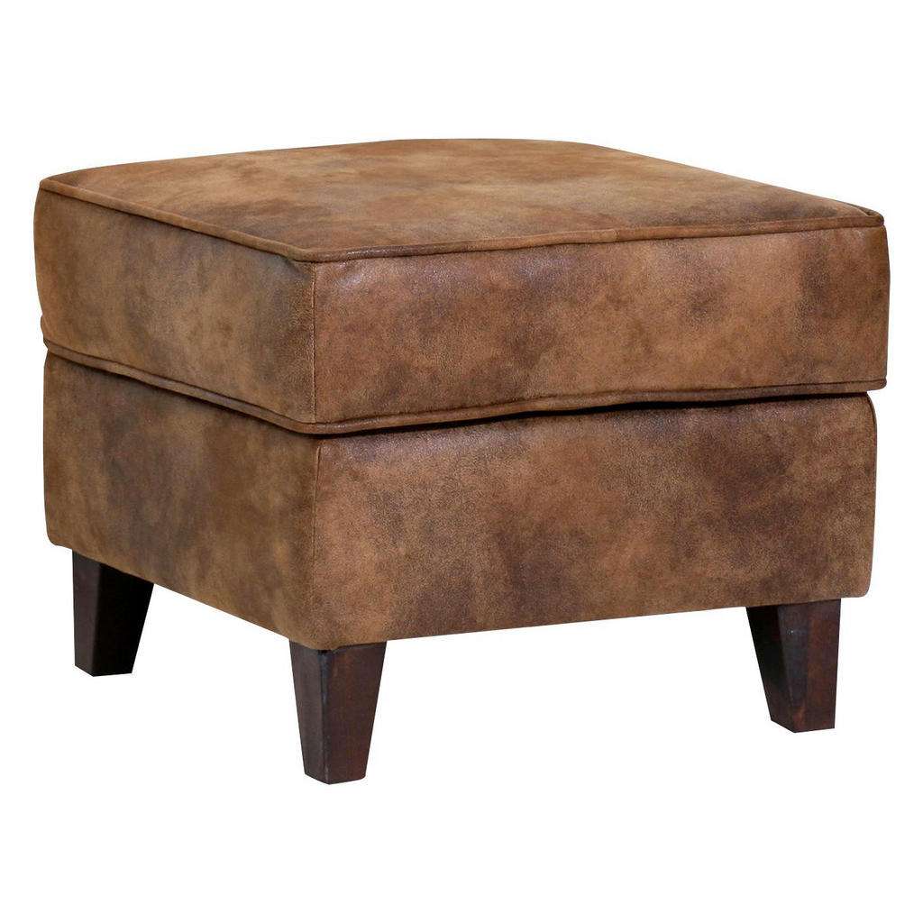 XXXL HOCKER Lederlook braun
