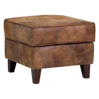 XXXL HOCKER Lederlook braun