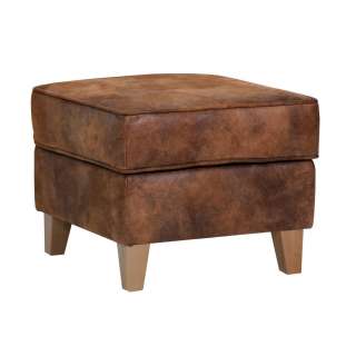 XXXL HOCKER Mikrofaser Kiefer massiv Braun
