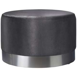 Xora HOCKER Samt Grau, Silber
