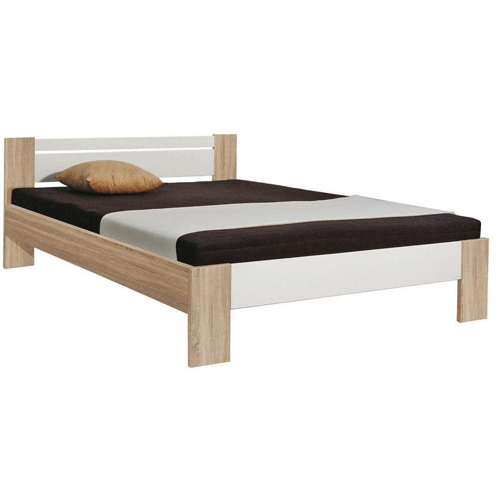 Carryhome FUTONBETT 140/200 cm, Weiß, Braun