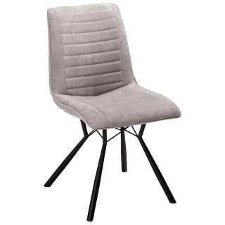 Xora STUHL Flanell Schwarz, Grau
