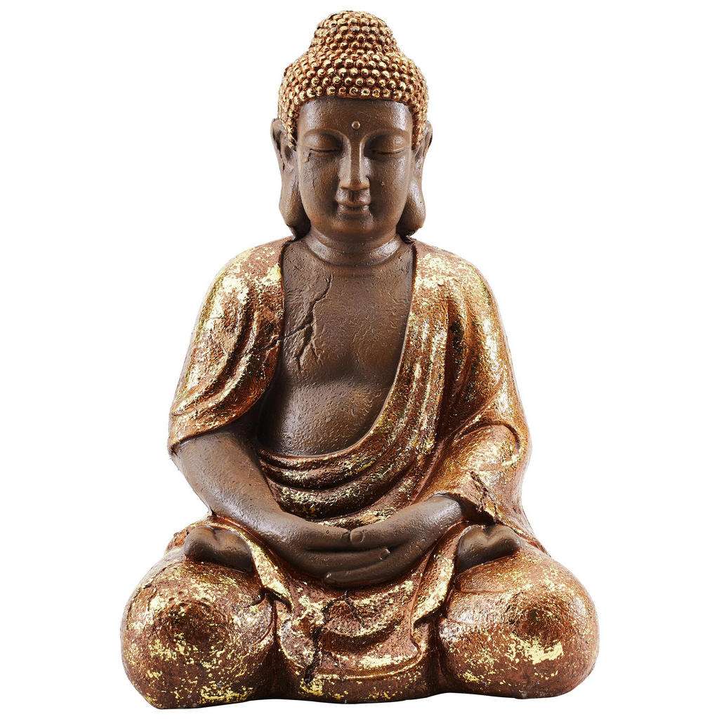 XXXL BUDDHA, Braun, Gold