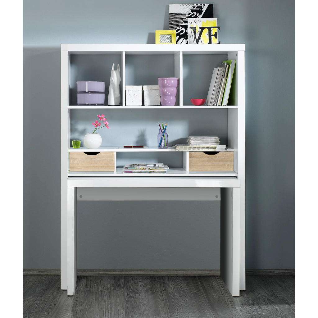 Carryhome SCHREIBTISCHKOMBINATION Weiß, Braun