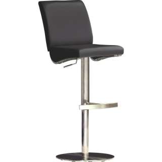 Novel BARHOCKER Lederlook Schwarz, Silber