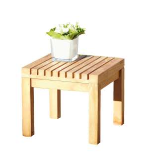Jan Kurtz - Hocker/Beistelltisch NICE, Teak natur,35 x 35 cm, 30 cm hoch - outdoor