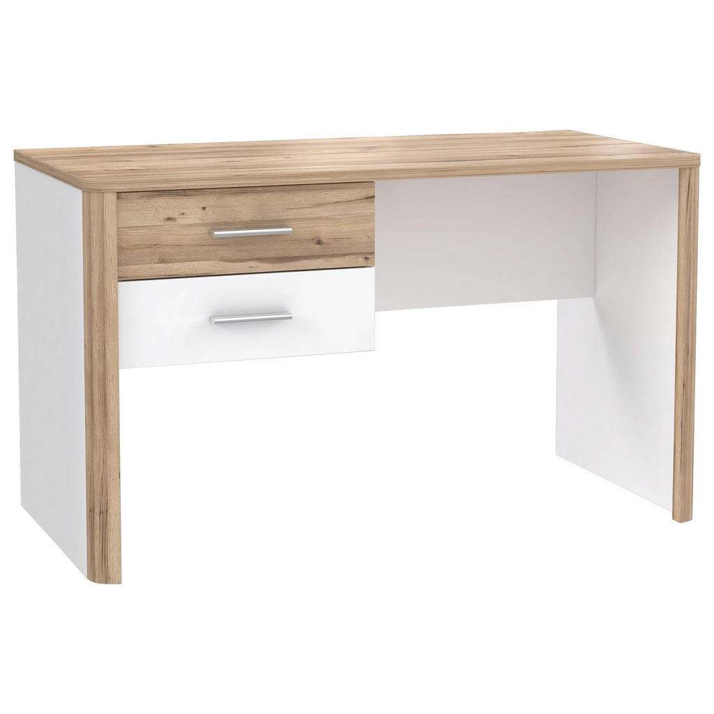 Xora SCHREIBTISCH Weiß, Braun
