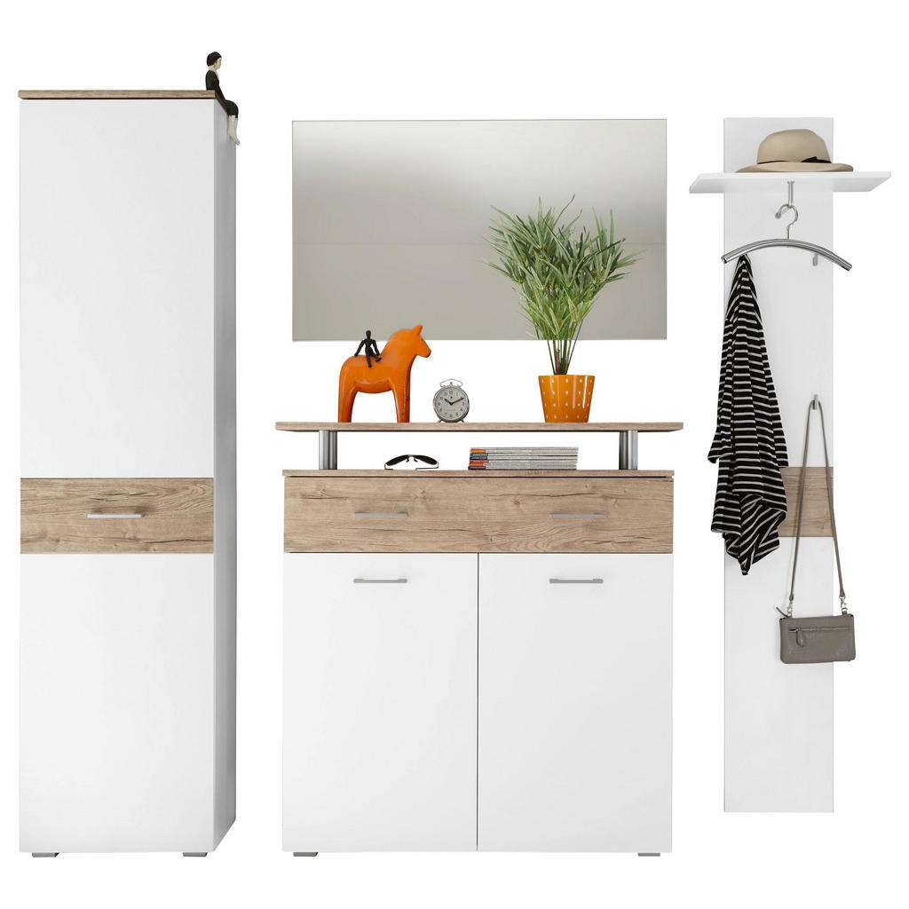 Carryhome GARDEROBE Weiß, Braun