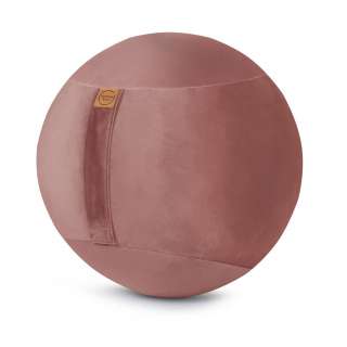 XXXL SITZBALL Samt Uni Grau, Rosa