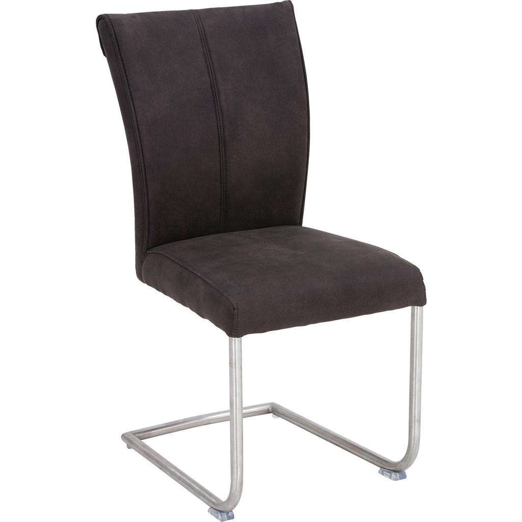 Valdera STUHL Mikrofaser Grau, Silber
