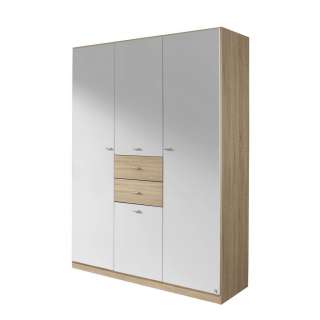 Carryhome KLEIDERSCHRANK 4-türig Weiß, Beige