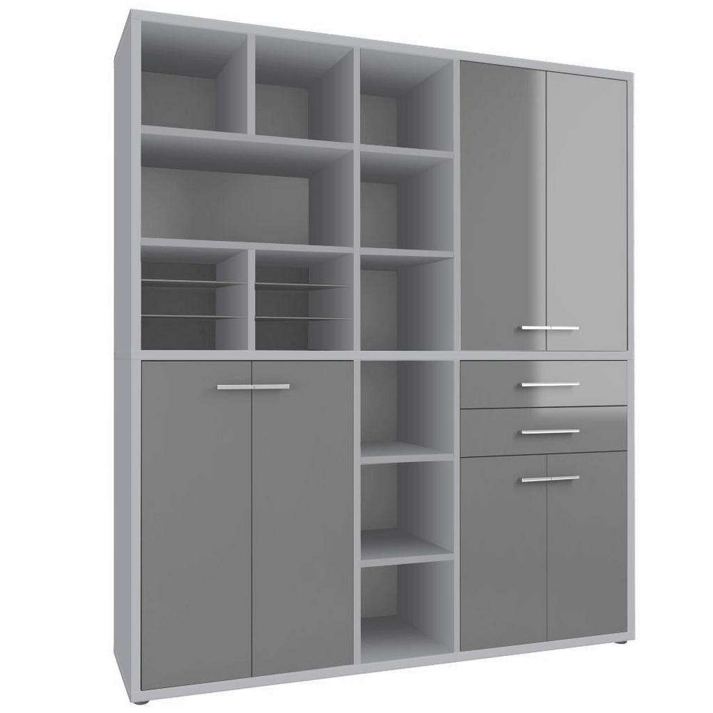 XXXL REGALKOMBINATION Glas Grau