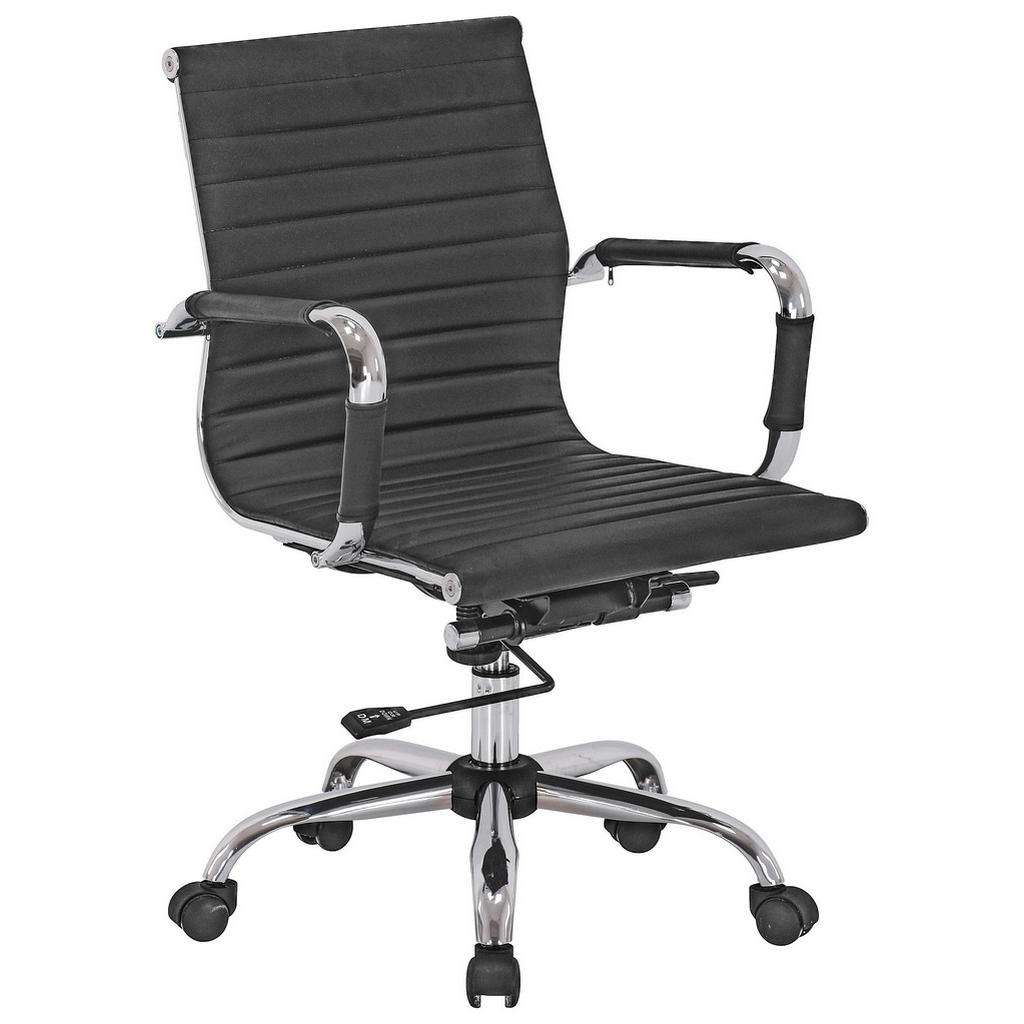 Novel DREHSTUHL Lederlook Schwarz, Silber