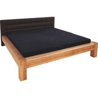 Linea Natura BALKENBETT Kernbuche massiv 200/200 cm, Braun