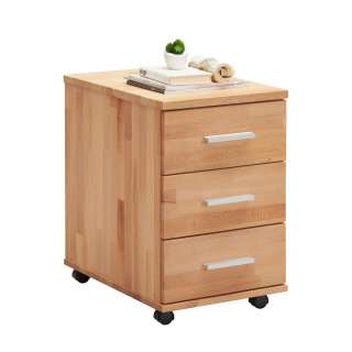 Linea Natura ROLLCONTAINER Buche massiv Braun