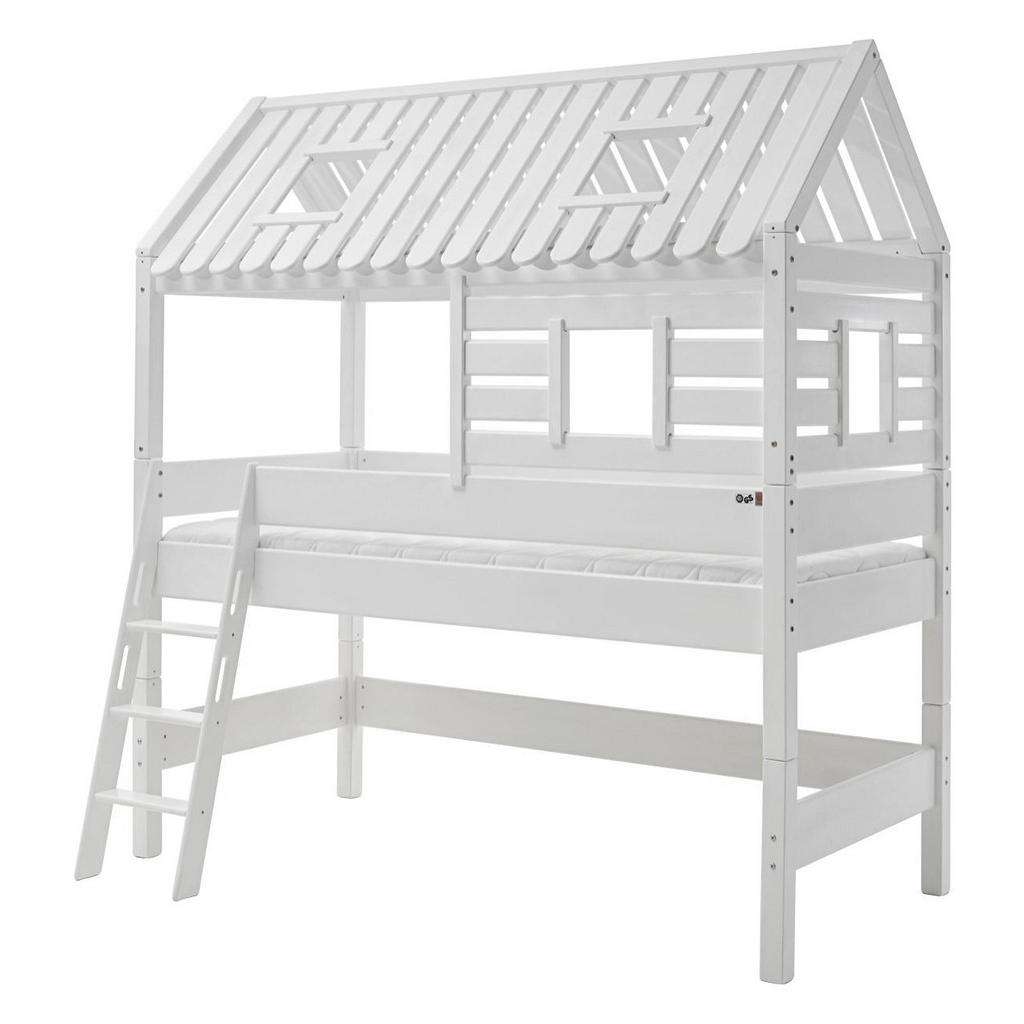 XXXL SPIELBETT Buche massiv 90/200 cm Weiß