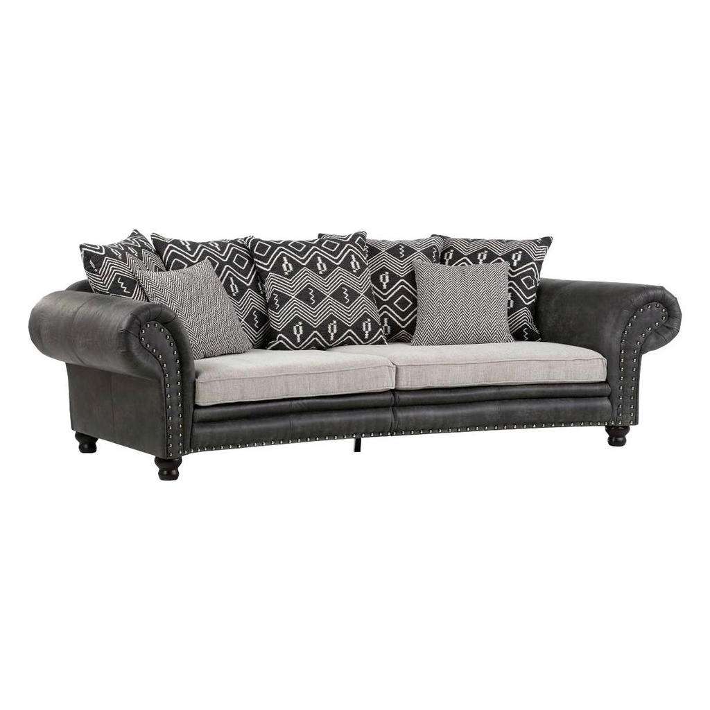 Landscape MEGASOFA Mikrofaser Grau