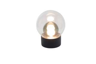 Pulpo - Pulpo Boule Tischleuchte Small - transparent/rauchgrau/schwarz - indoor