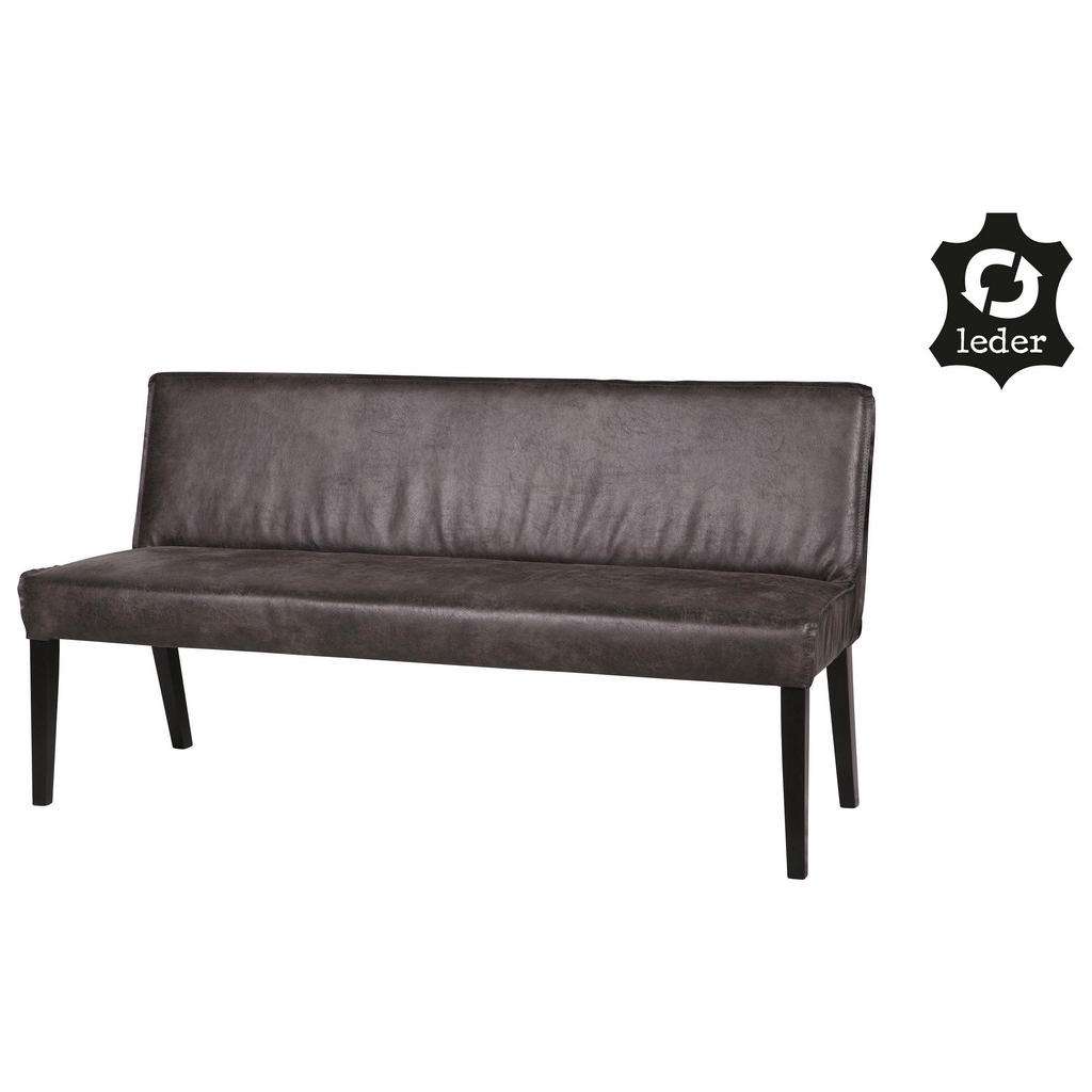 Carryhome SITZBANK Lederlook Kombination Echtleder/Stoff Schwarz