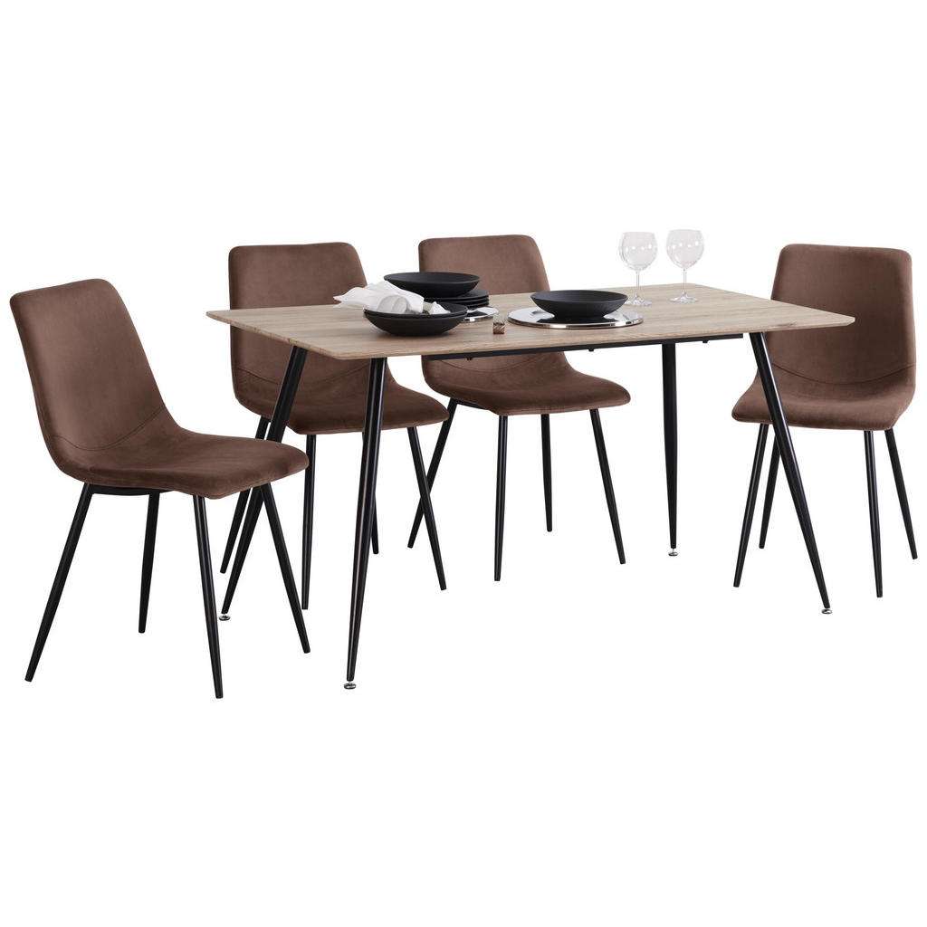 Carryhome TISCHGRUPPE Schwarz, Braun