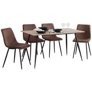 Carryhome TISCHGRUPPE Schwarz, Braun