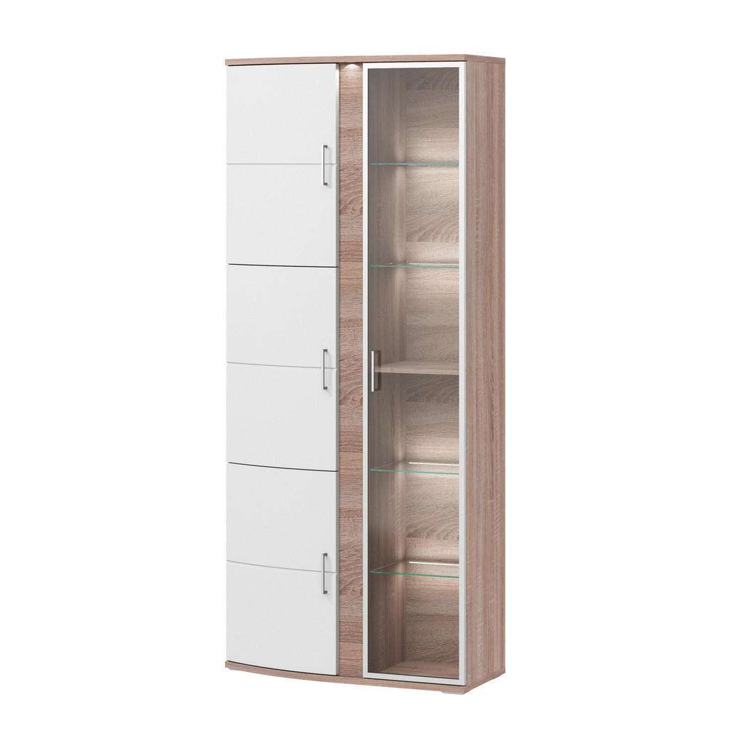 Xora VITRINE Weiß, Braun