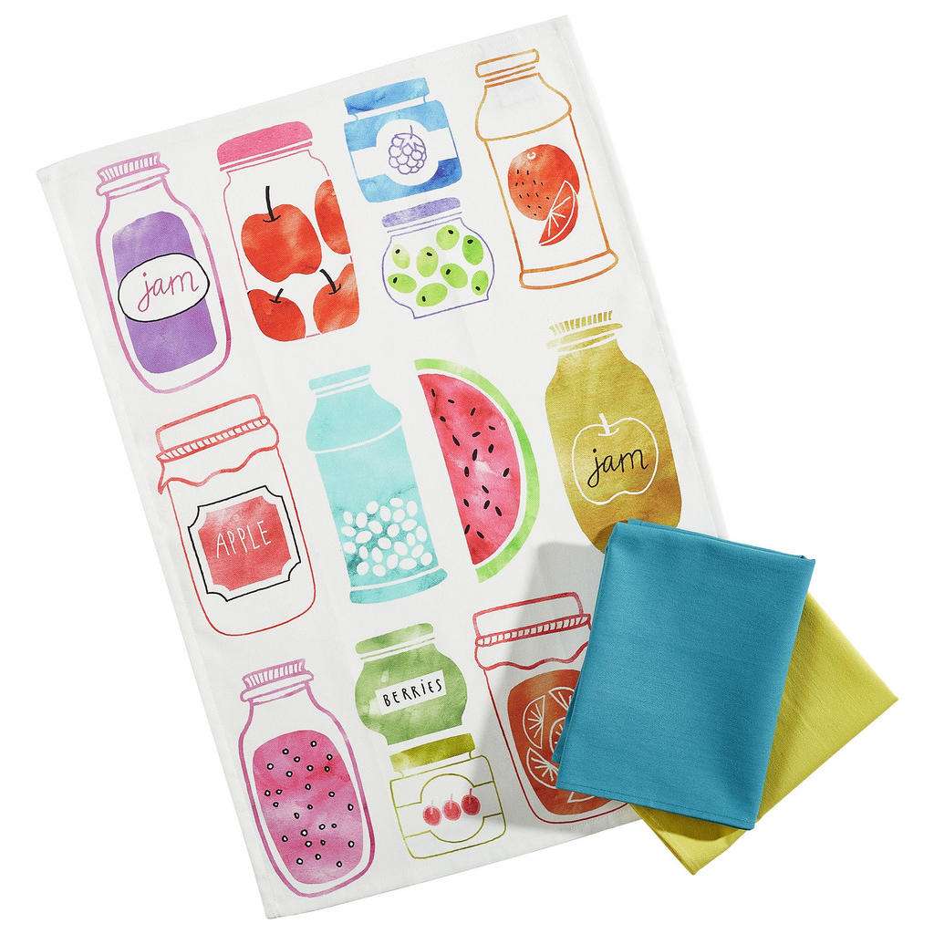 Esposa GESCHIRRTUCH-SET 3-teilig, Mehrfarbig, Türkis