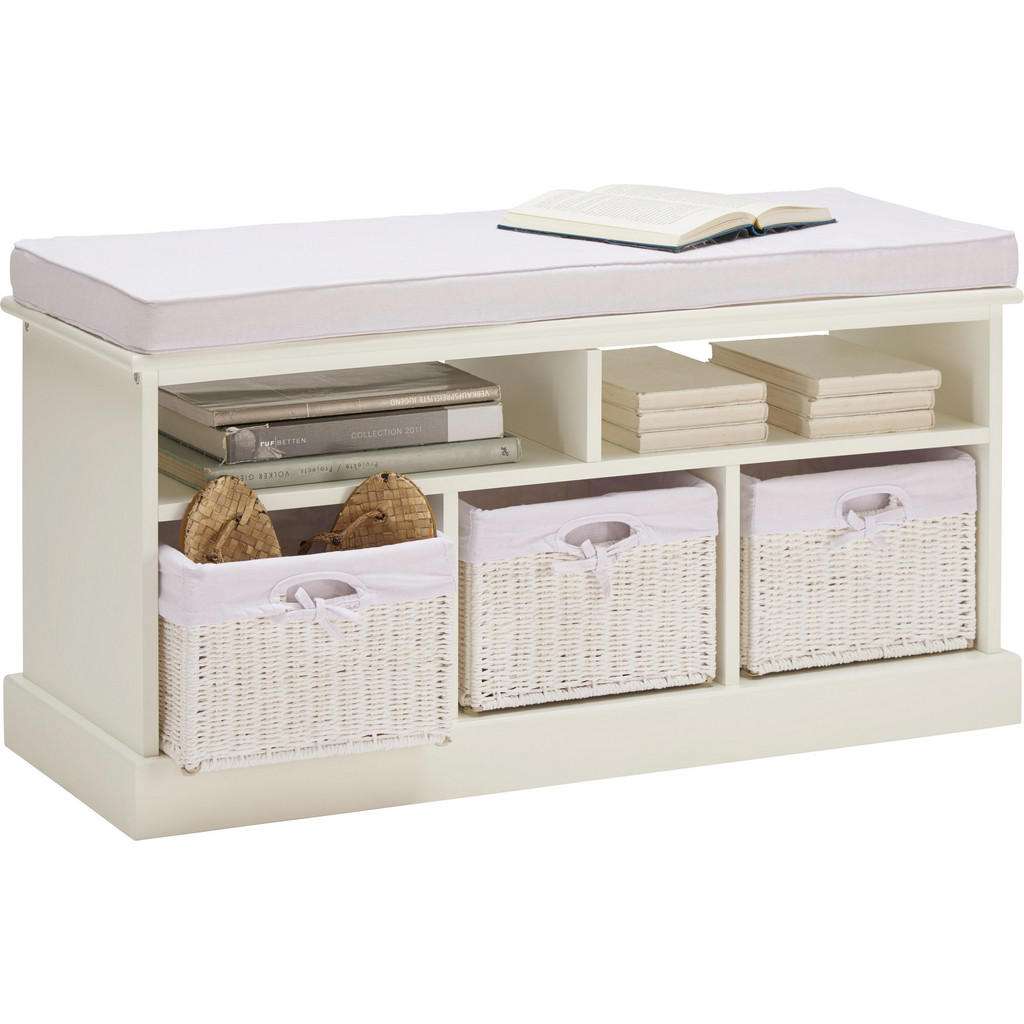 Landscape SITZBANK Webstoff Pappel teilmassiv Weiß