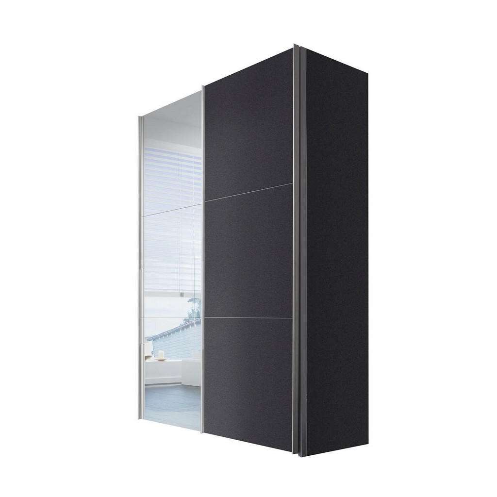 Hom`in SCHWEBETÜRENSCHRANK 2-türig Grau