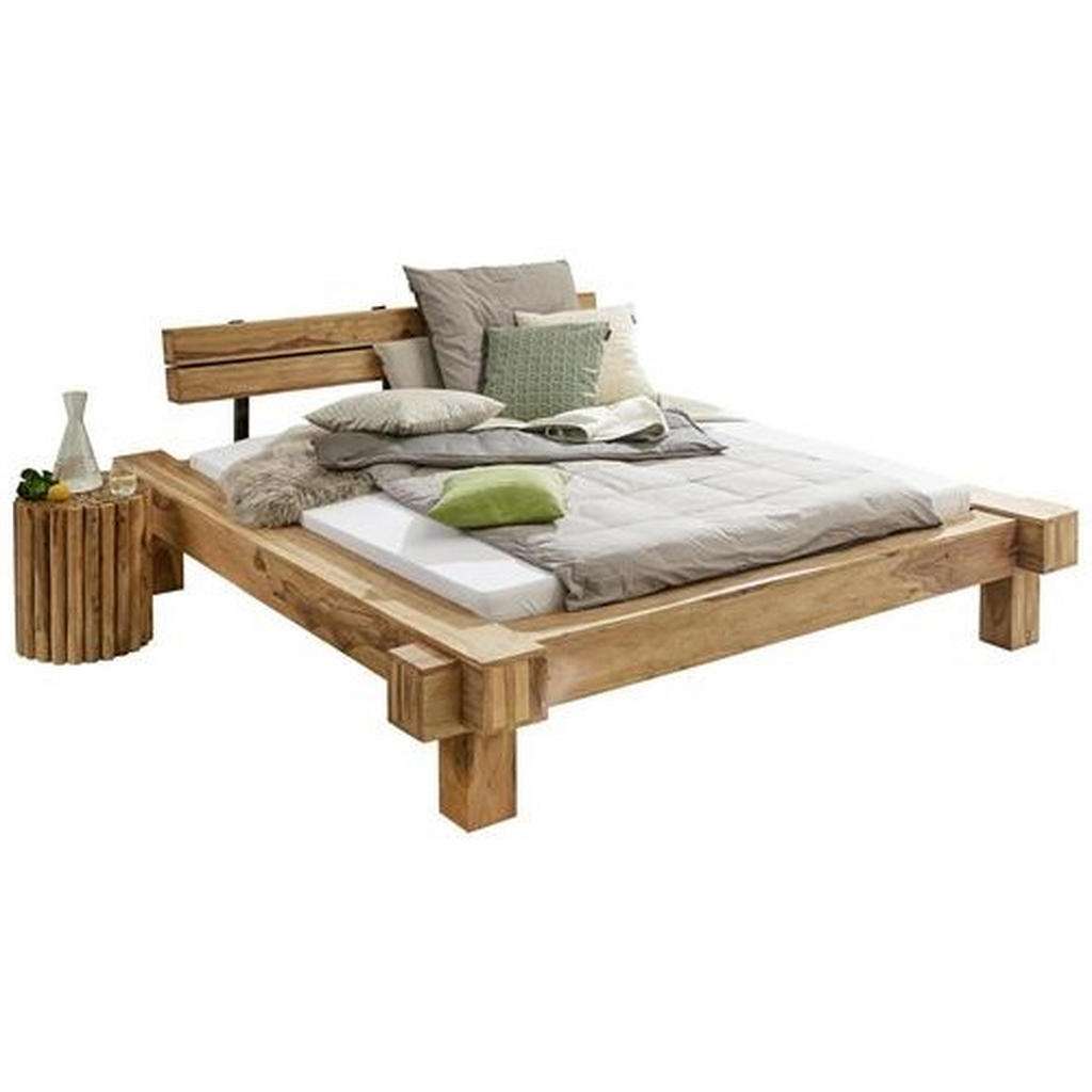 XXXL BALKENBETT Sheesham massiv 180/200 cm, Braun