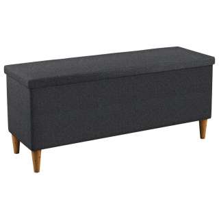 Linea Natura BETTBANK Webstoff Eiche massiv Braun, Grau