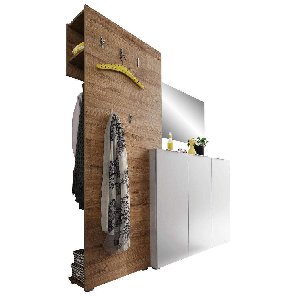 Carryhome GARDEROBE Weiß, Braun