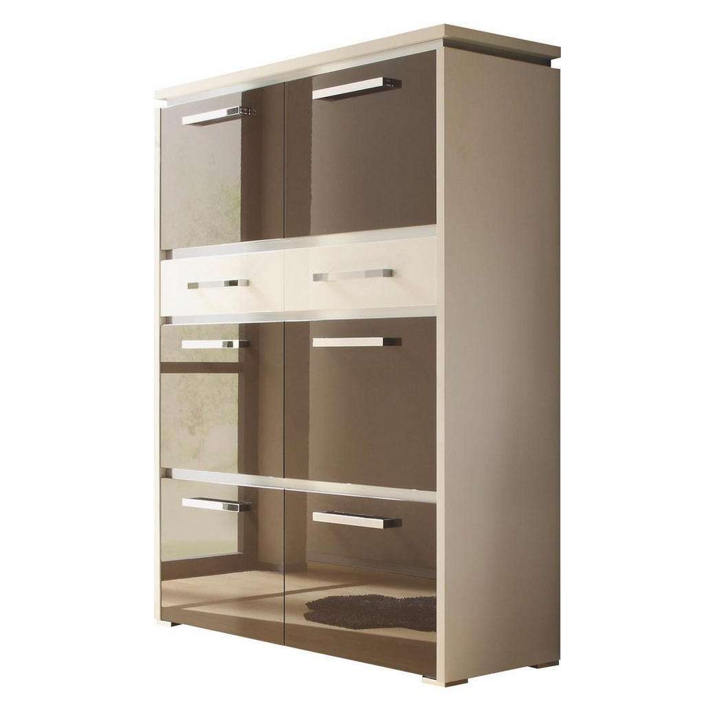 Moderano SCHUHSCHRANK Hochglanz, lackiert Weiß