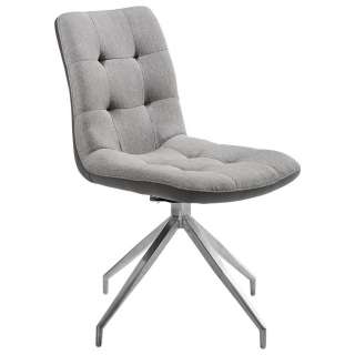 Xora STUHL Mikrofaser Grau, Silber, Grau
