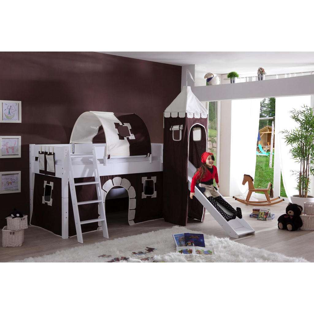 XXXL SPIELBETT Buche massiv 90/200 cm Braun, Beige