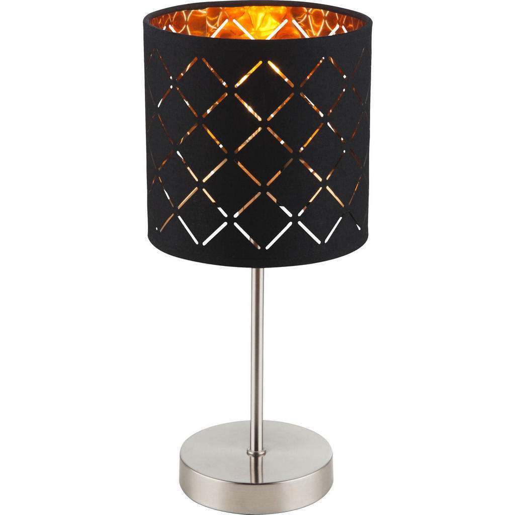 XXXL TISCHLEUCHTE, Schwarz, Gold