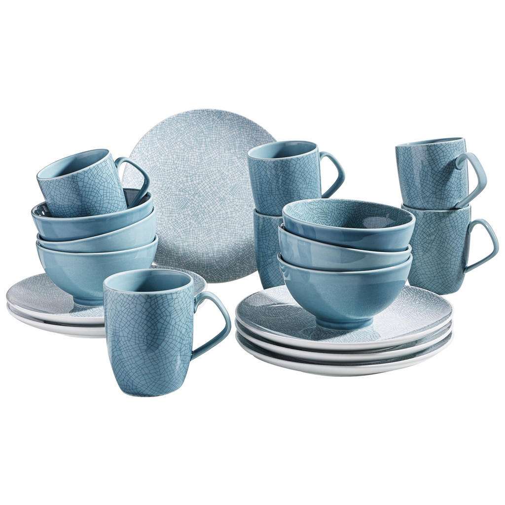 Landscape Porzellan KAFFEESERVICE 18-teilig, Weiß