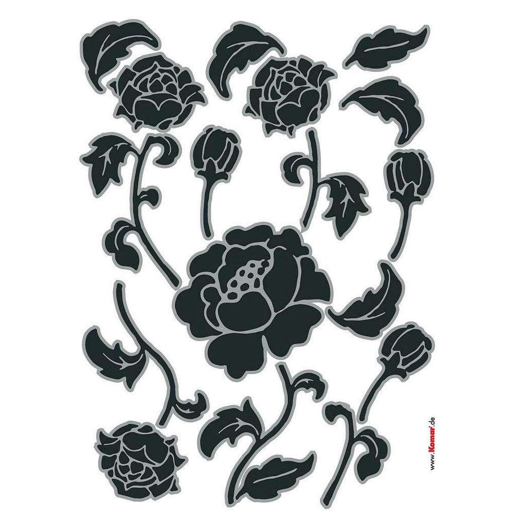 XXXL Blumen DEKOSTICKER, Weiß